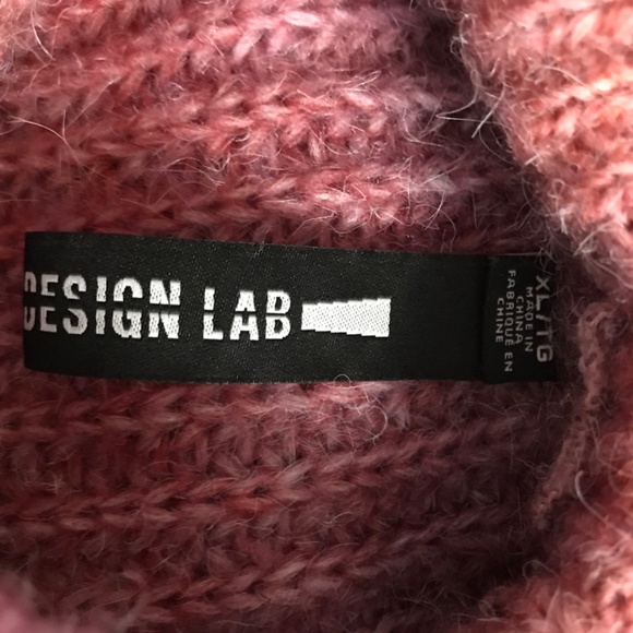 NWOT DESIGN LAB Ombre Cowl Neck Sweater Top Long Sleeve Mauve Brown Pink - Picture 5 of 6